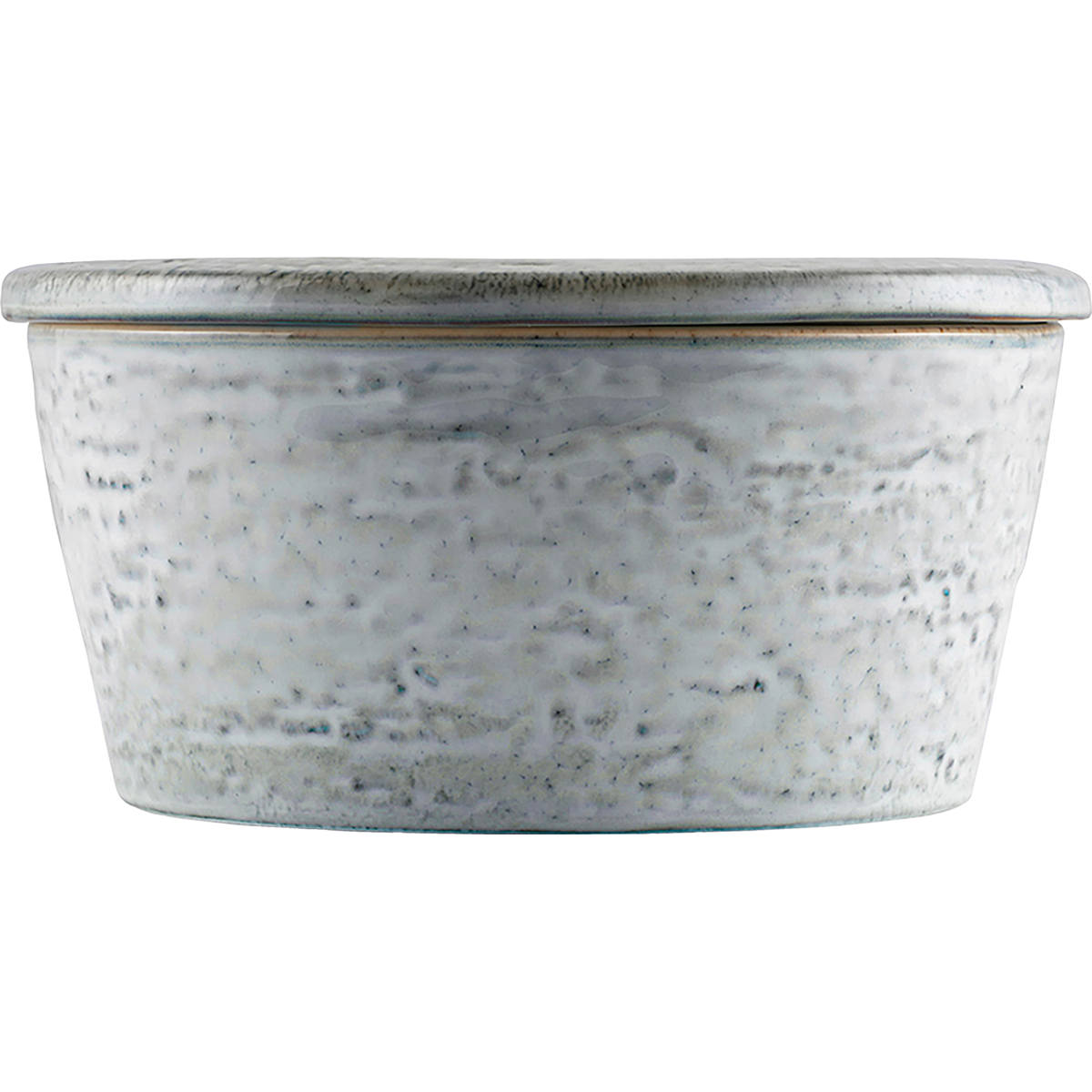 Storage with lid, rustic, gray/blue