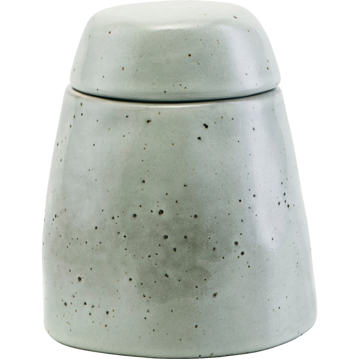 Sugar bowl with lid, rustic, gray; blue