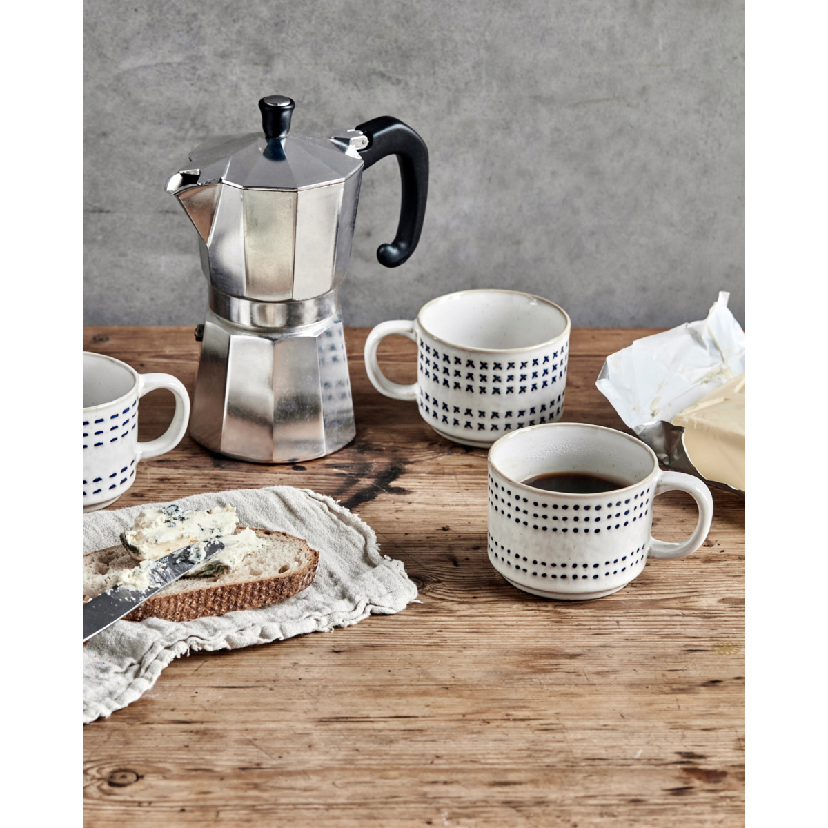 Mugs, hdstitch, raw white