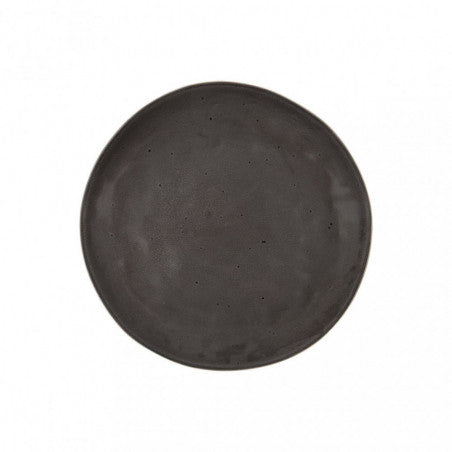 House Doctor - Dinner Plate, Rustic, Dark Gray - H: 2.5 cm, DIA: 27.5 cm