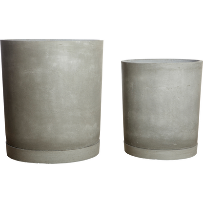 House Doctor herb pot with saucer, hook, light gray-s :, h: 45 cm, dia: 40 cm, l :, h: 55 cm, dia: 50 cm