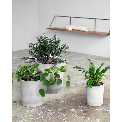 House Doctor herb pot, ave, light gray-s:, h: 22 cm, dia: 18.5 cm, m :, h: 27 cm, dia: 24 cm, l :, h: