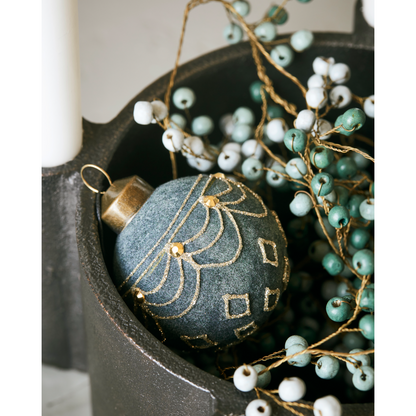 Christmas decorations, HD velor, dusty green