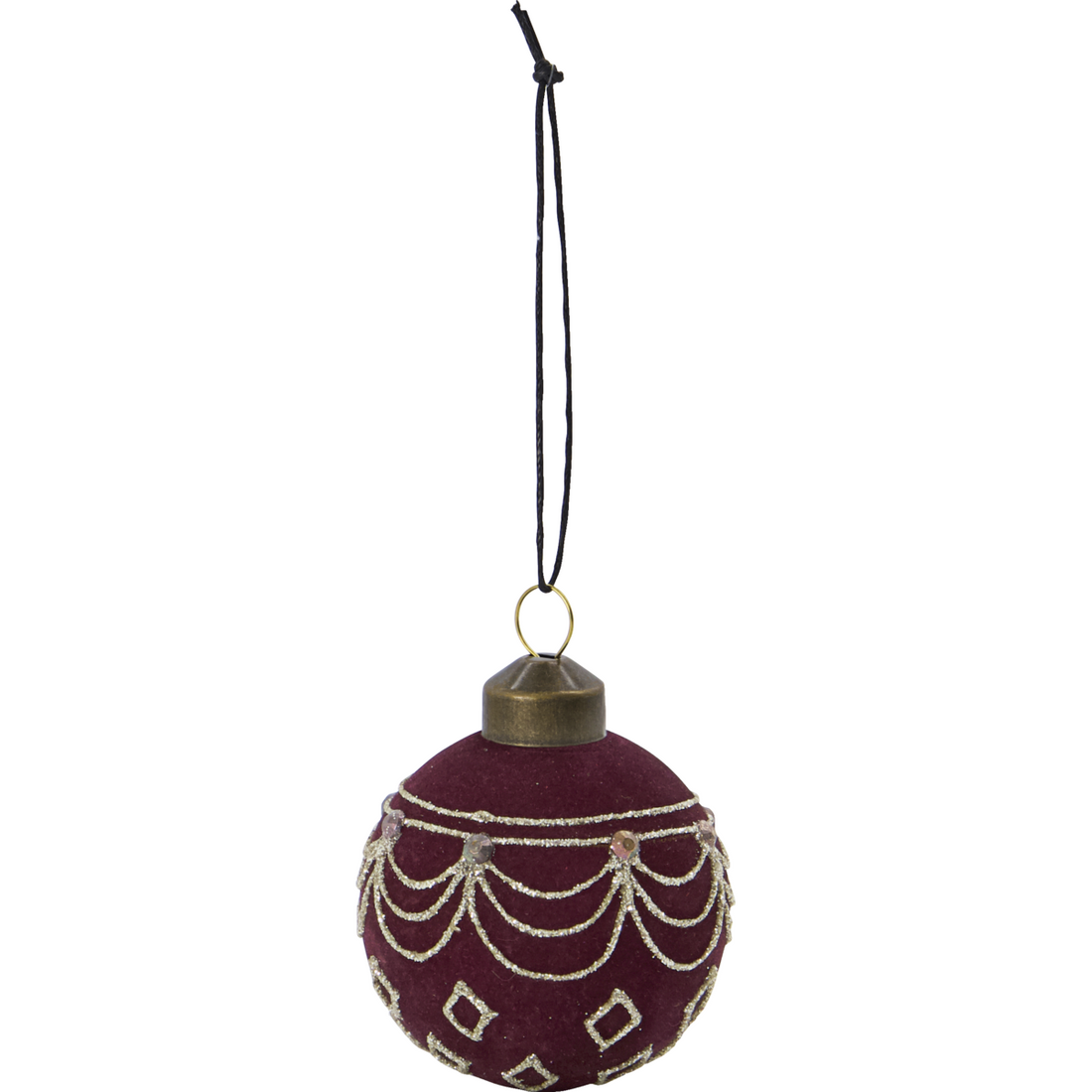 Christmas decorations, HD velor, reddish -brown