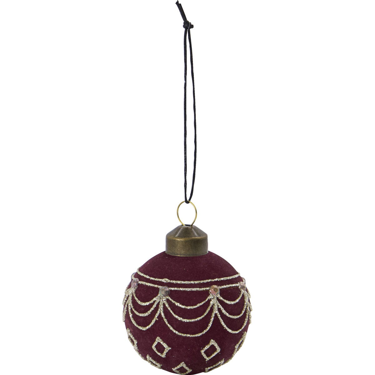 Christmas decorations, HD velor, reddish -brown