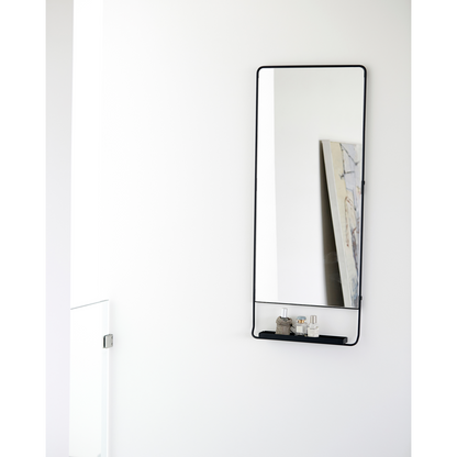 Mirror with shelf, hdchic, black