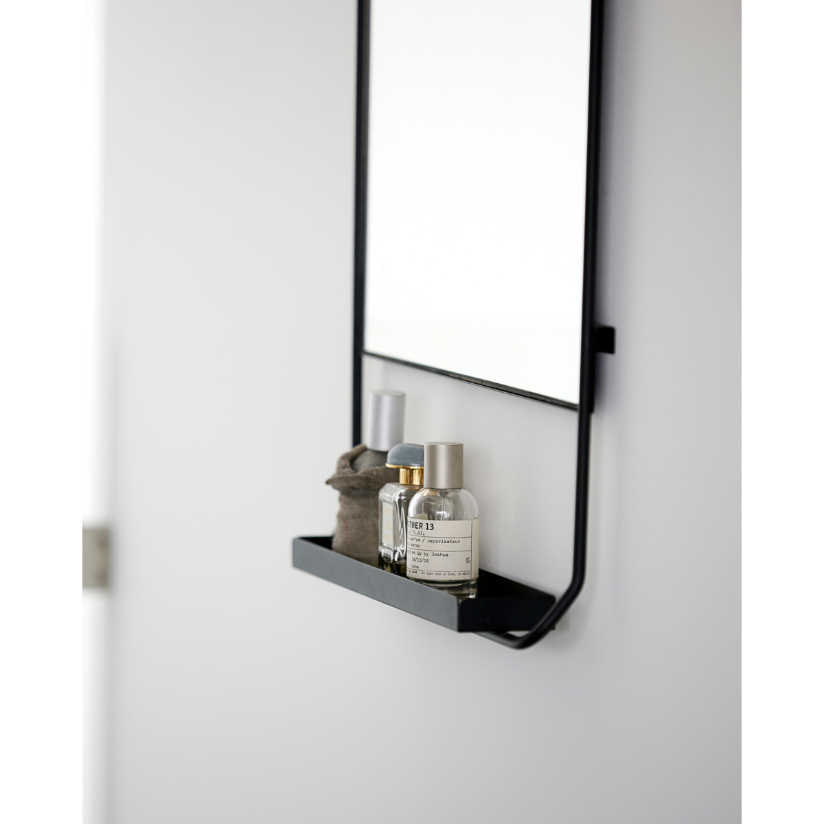 Mirror with shelf, hdchic, black