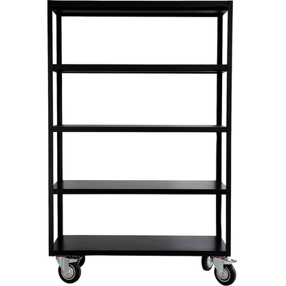 Shelf with 4 wheels, hdtrolley, matte black