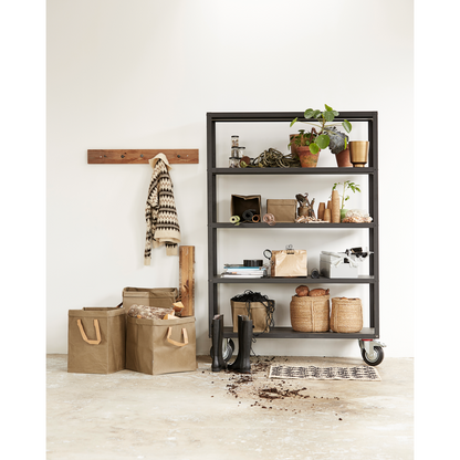 Shelf with 4 wheels, hdtrolley, matte black