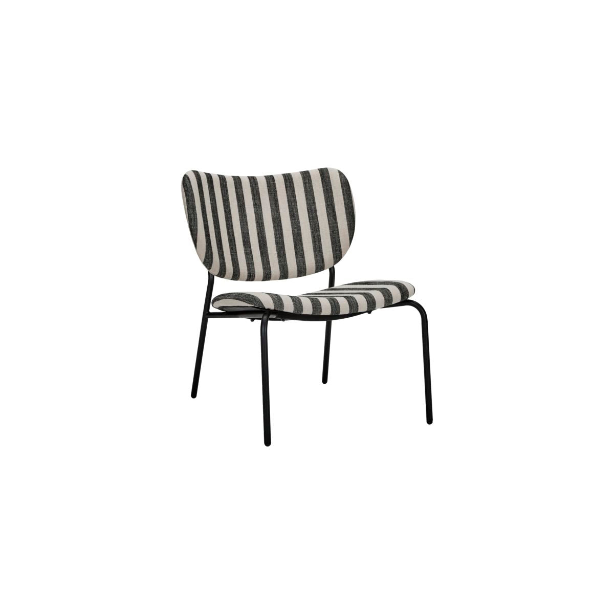 Lounge chair, hdlonga, black/raw white