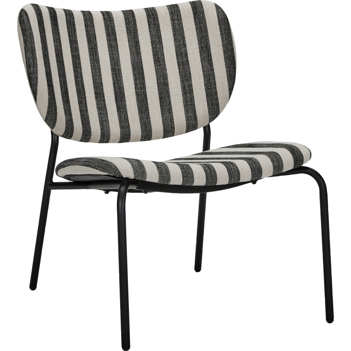 Lounge chair, hdlonga, black/raw white