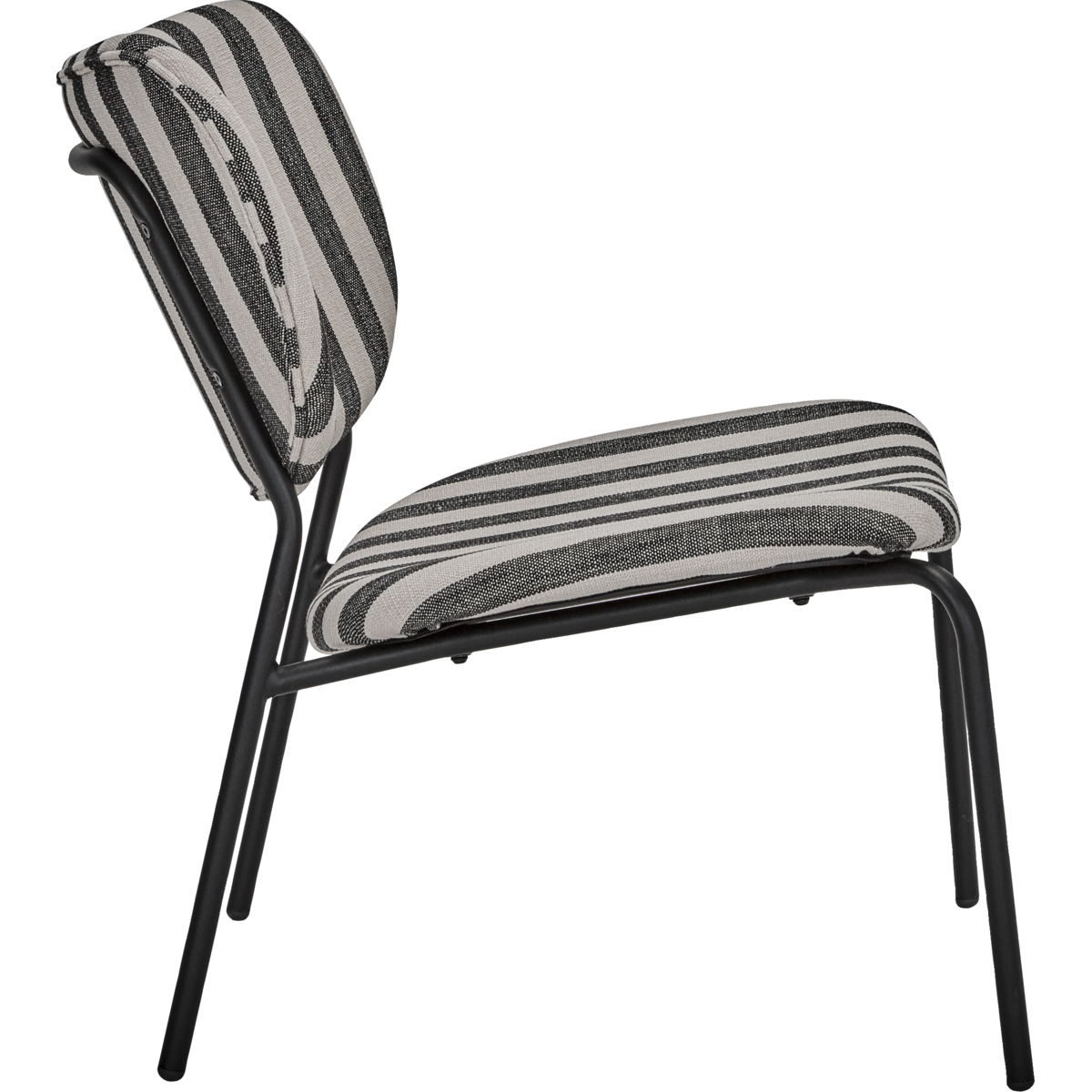 Lounge chair, hdlonga, black/raw white