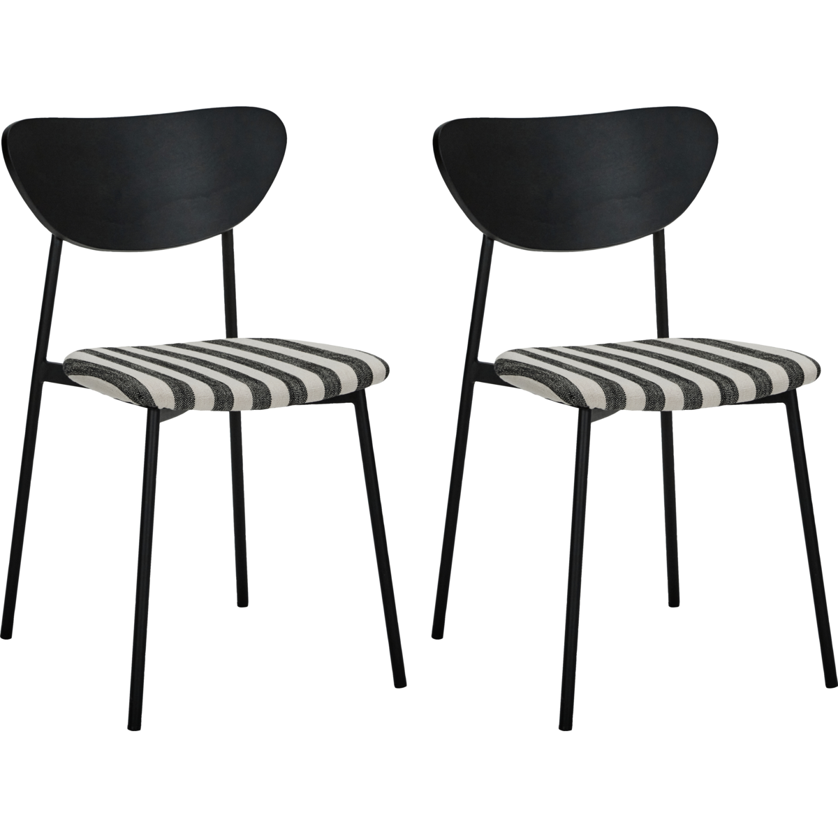 Chairs, hdmust, black/raw white