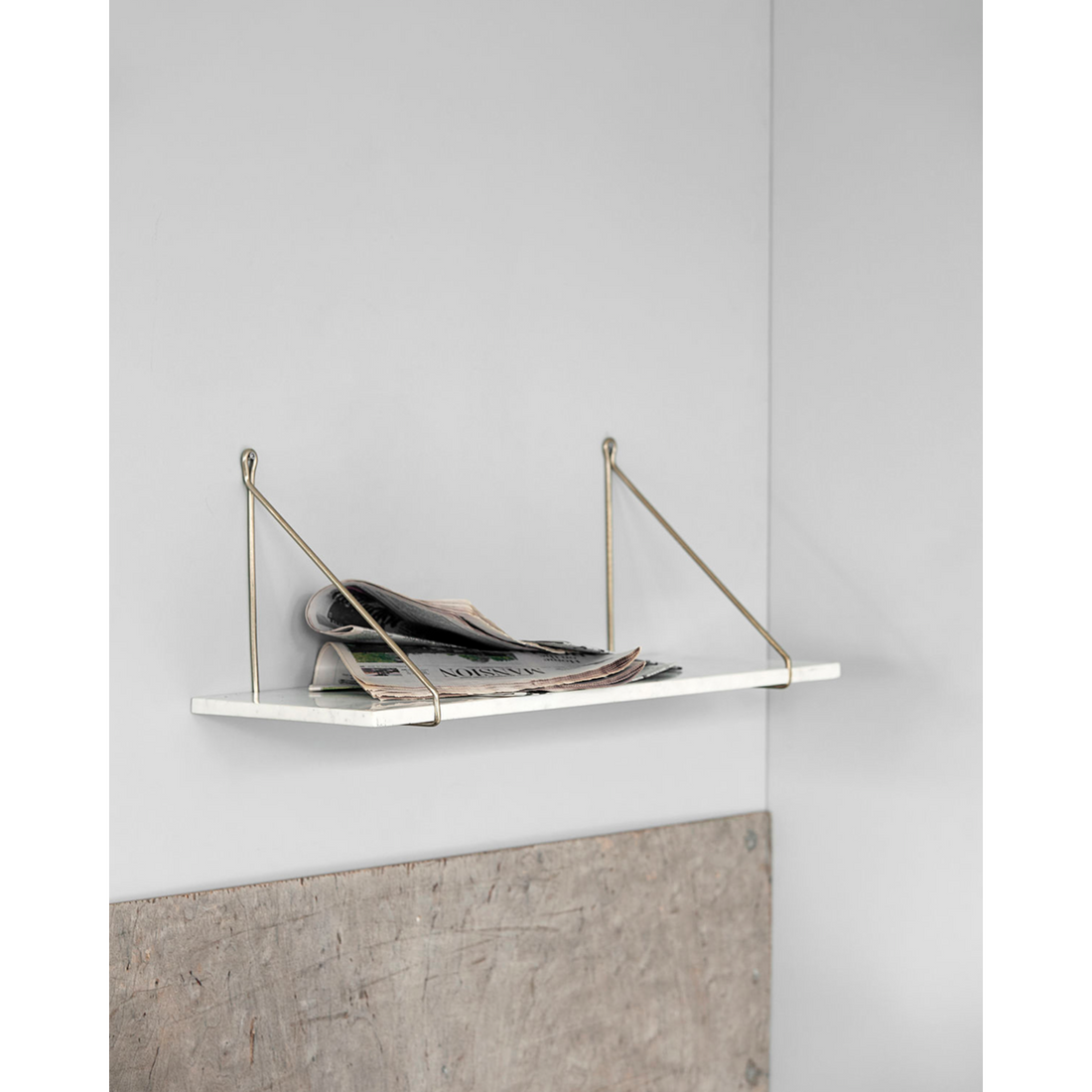 House Doctor - Shelf, Marble, White Marble - L: 70 cm, W: 24 cm