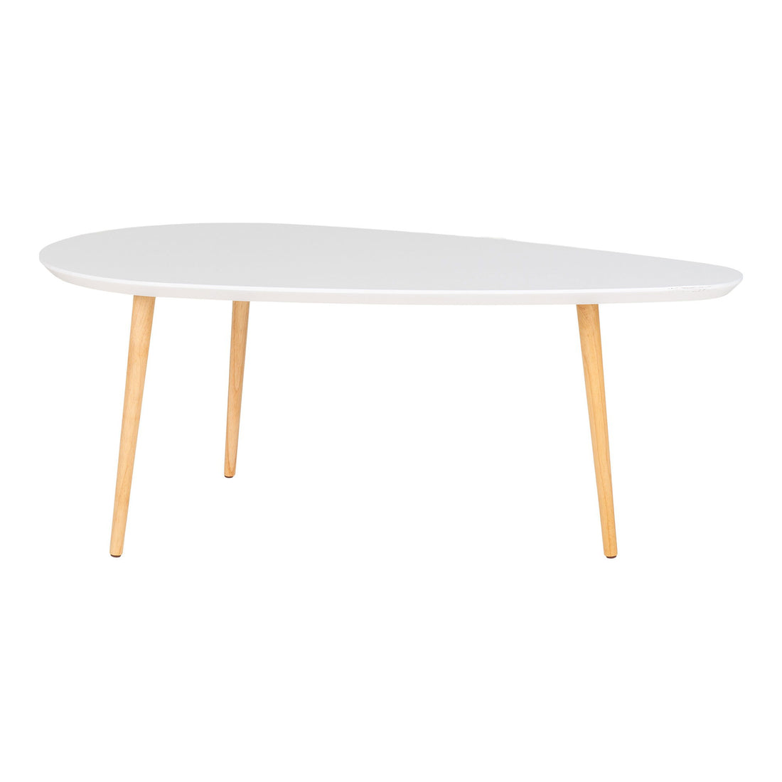 Vado Coffee table - Coffee table, white with natural leg 60x110x45 cm