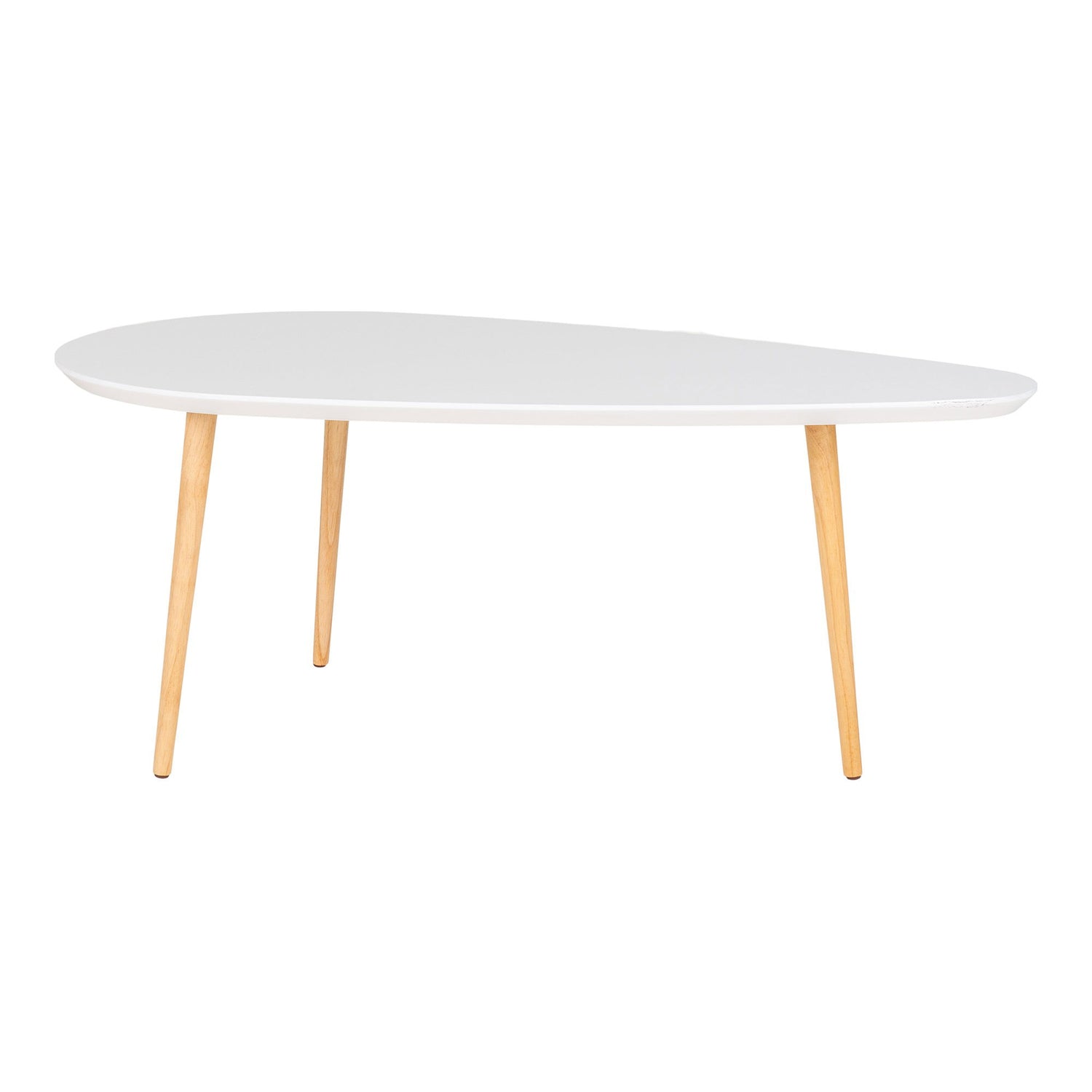 Vado Coffee table - Coffee table, white with natural leg 60x110x45 cm