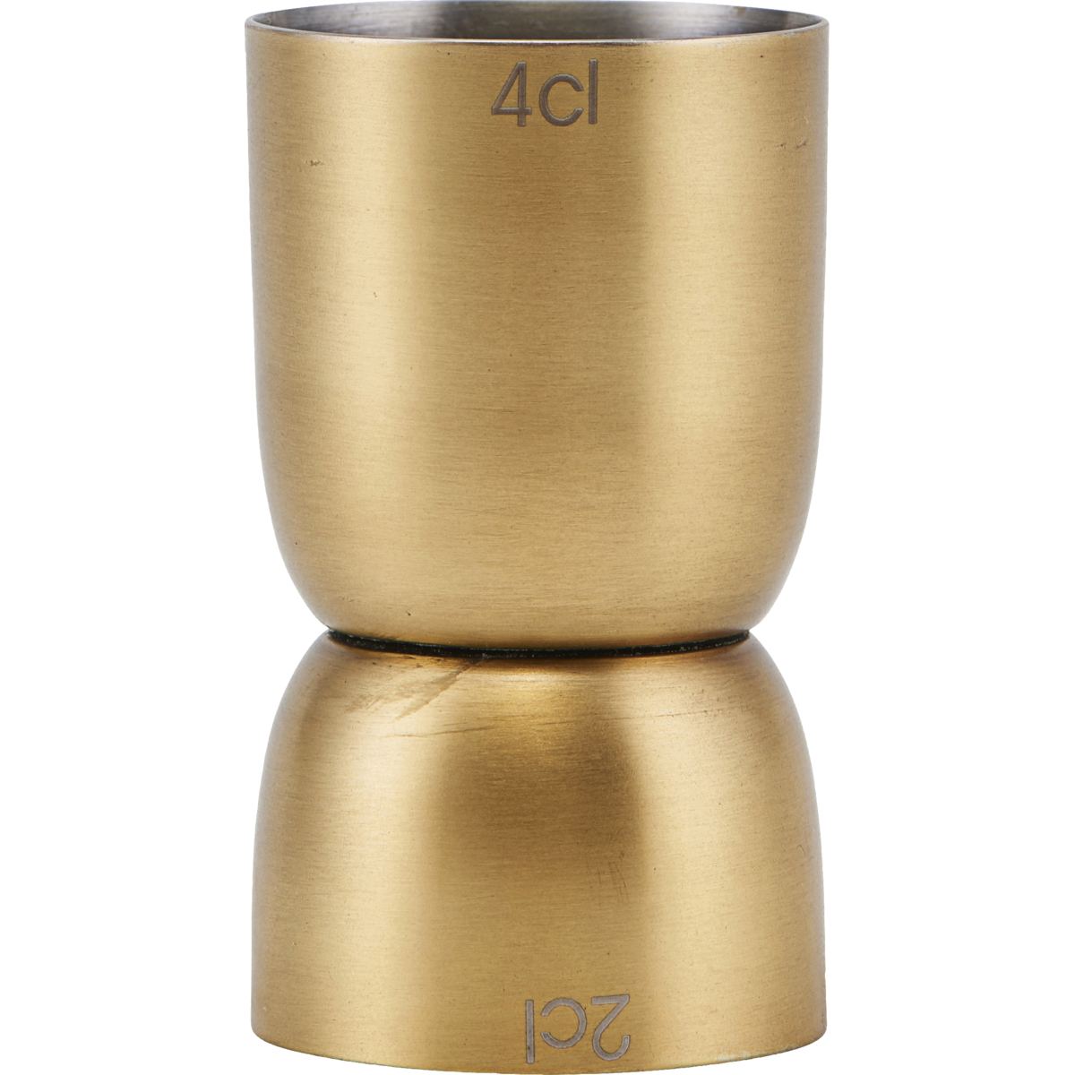 Measuring cup, alir, brass finish