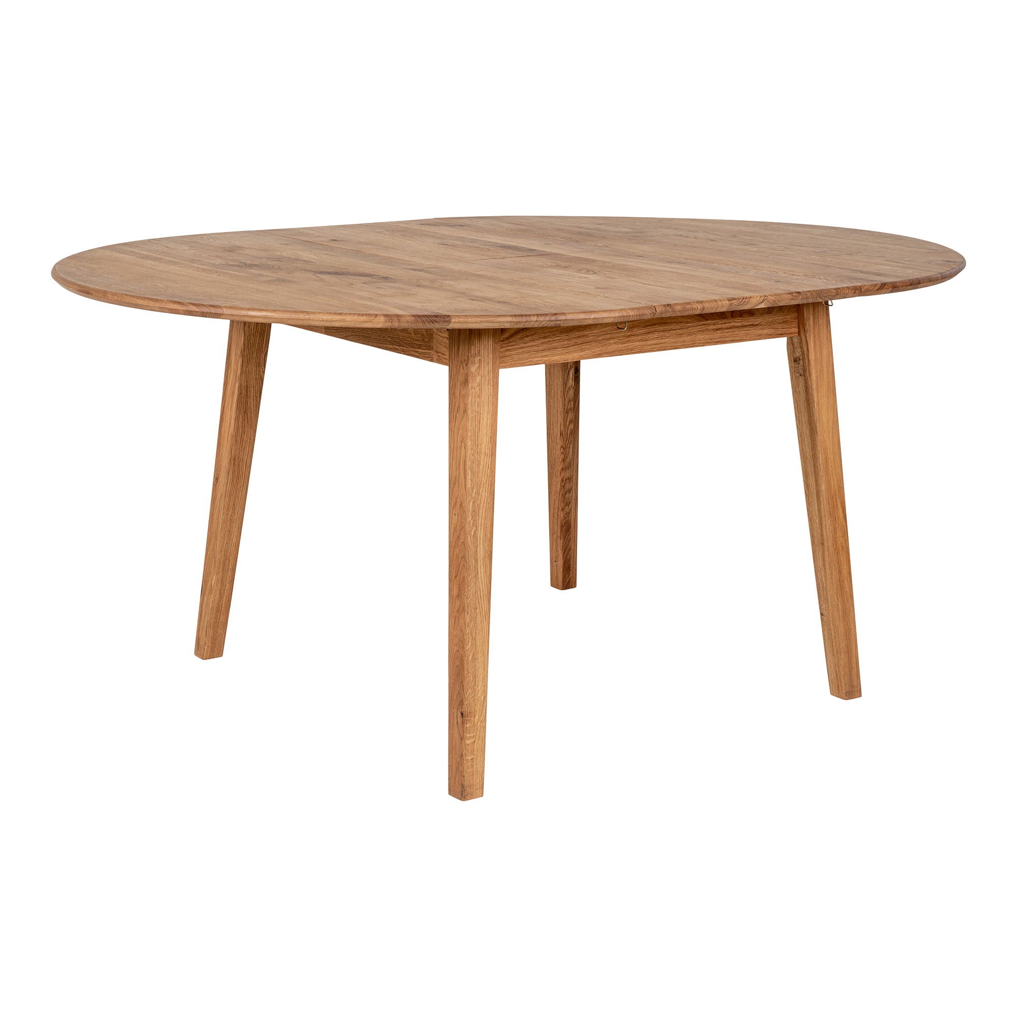 Metz Dining Table - Dining Table, Oiled Oak, built -in additional plate with Butterfly Function Ø118x118-158x75 cm