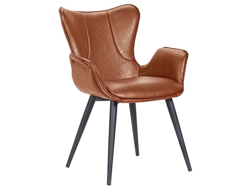 List chair, cognac