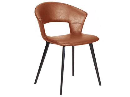 Tora dining chair, cognac