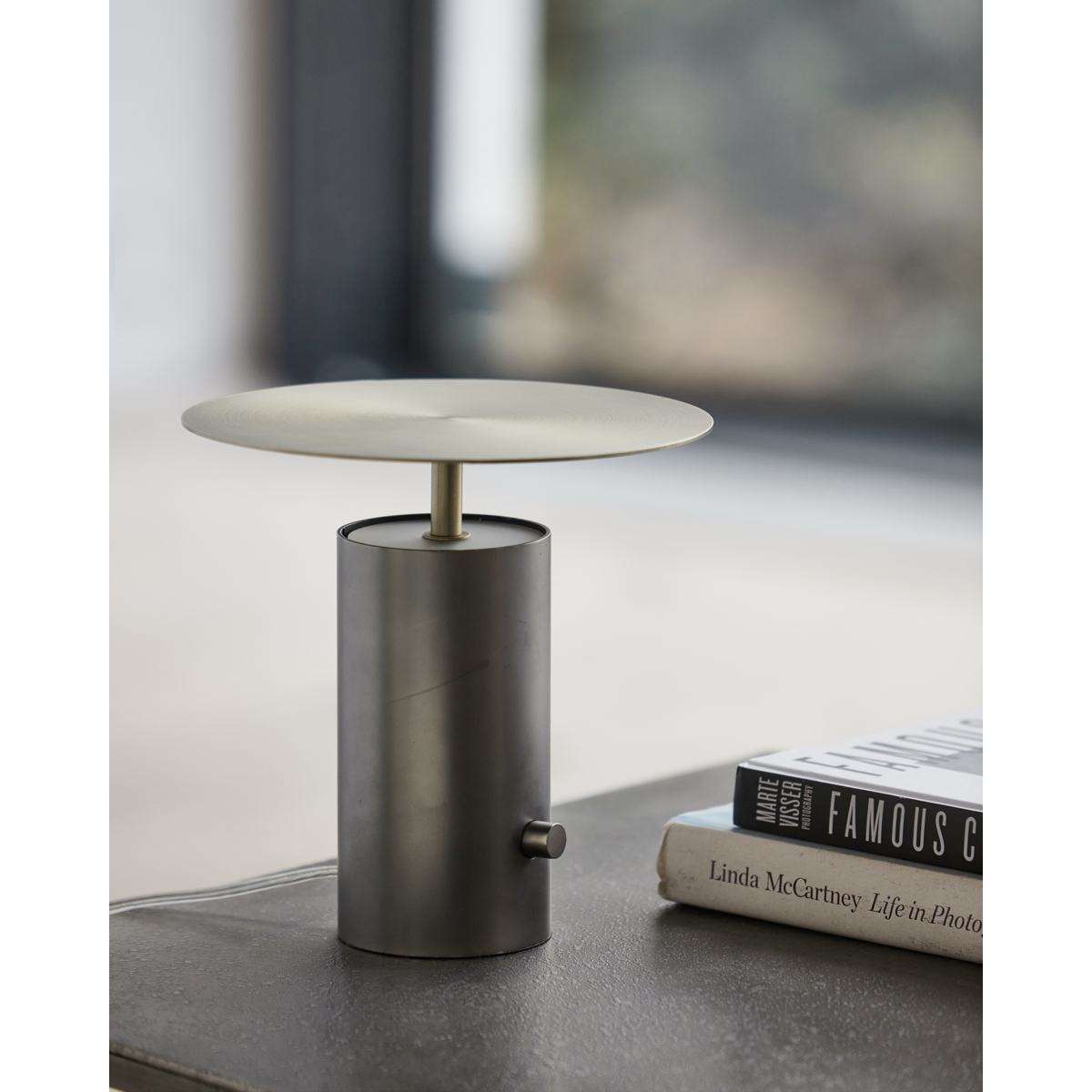 Table lamp, hdtacker, gunmetal