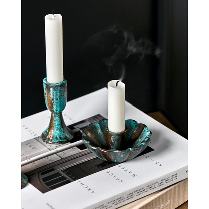 Candlestick, HDPLI, Antique Green