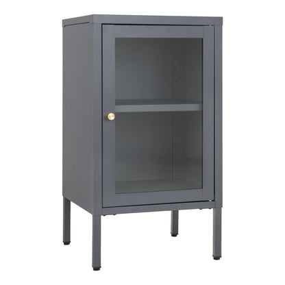 Dalby Cabinet - Cabinet, gray with glass door