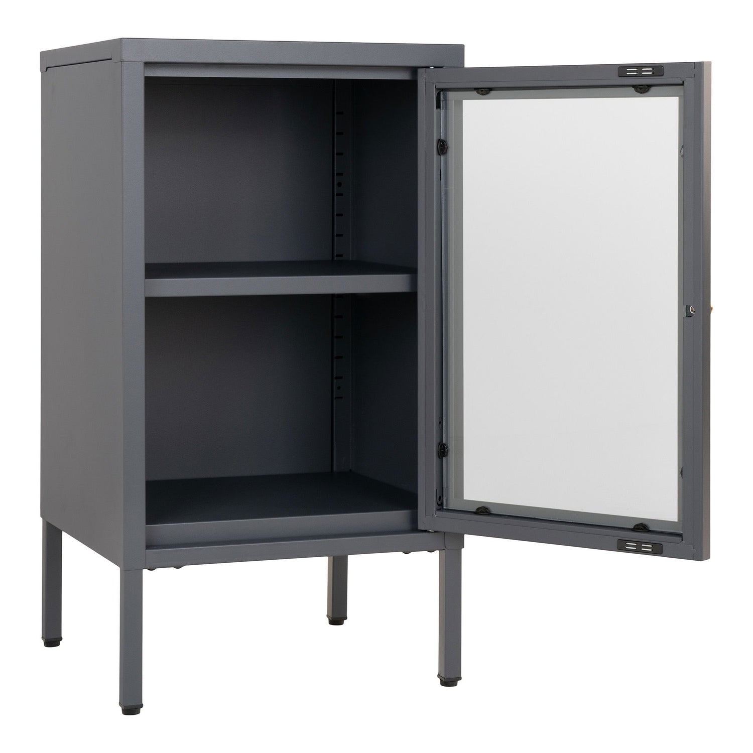 Dalby Cabinet - Cabinet, gray with glass door