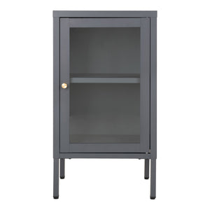 Dalby Cabinet - Cabinet, gray with glass door