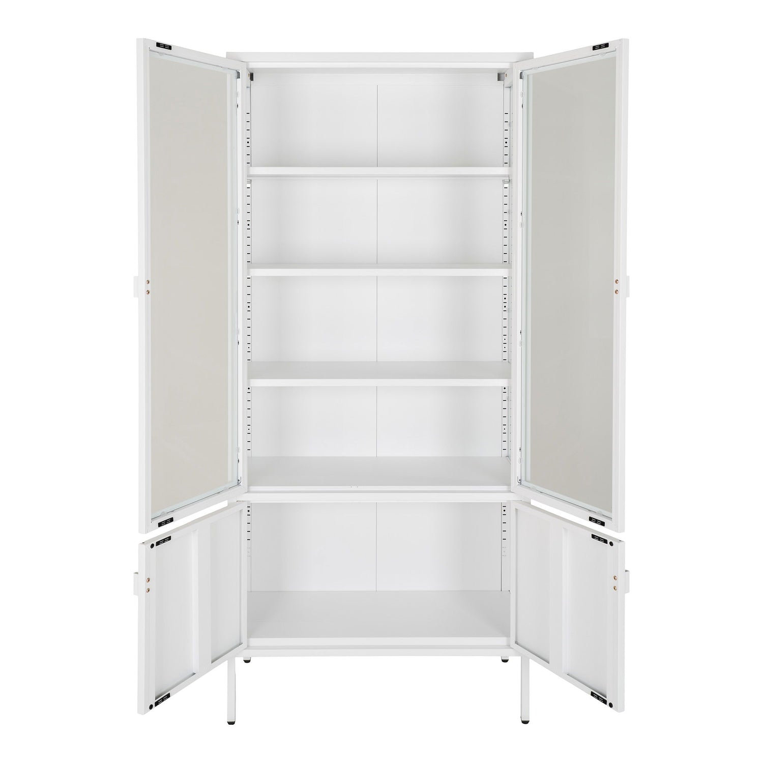 Brisbane display cabinet - display cabinet, white with 4 doors