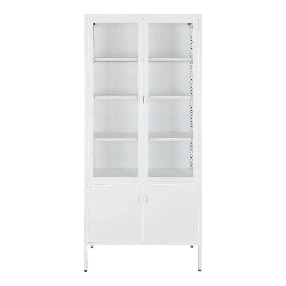 Brisbane display cabinet - display cabinet, white with 4 doors