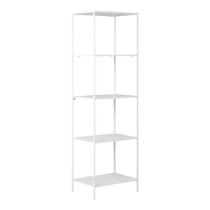 Vita shelf - shelf, 5 shelves, white, white frame 51x36x170 cm