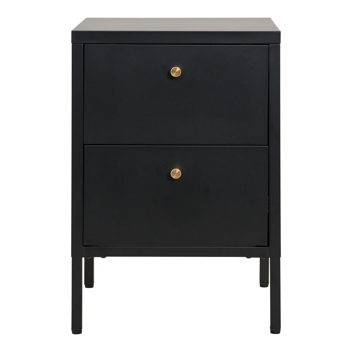 Dalby dresser - dresser, 2 drawers, steel, black 40x40x59.5 cm