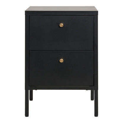 Dalby dresser - dresser, 2 drawers, steel, black 40x40x59.5 cm