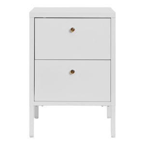 Dalby dresser - dresser, 2 drawers, steel, white 40x40x59.5 cm