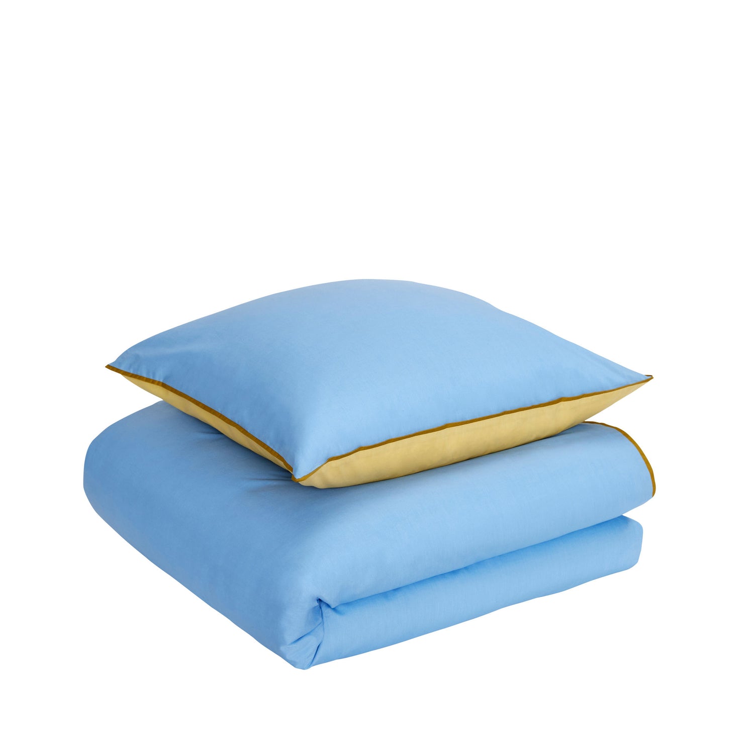 Hübsch AKI bedding 80/220 blue/yellow