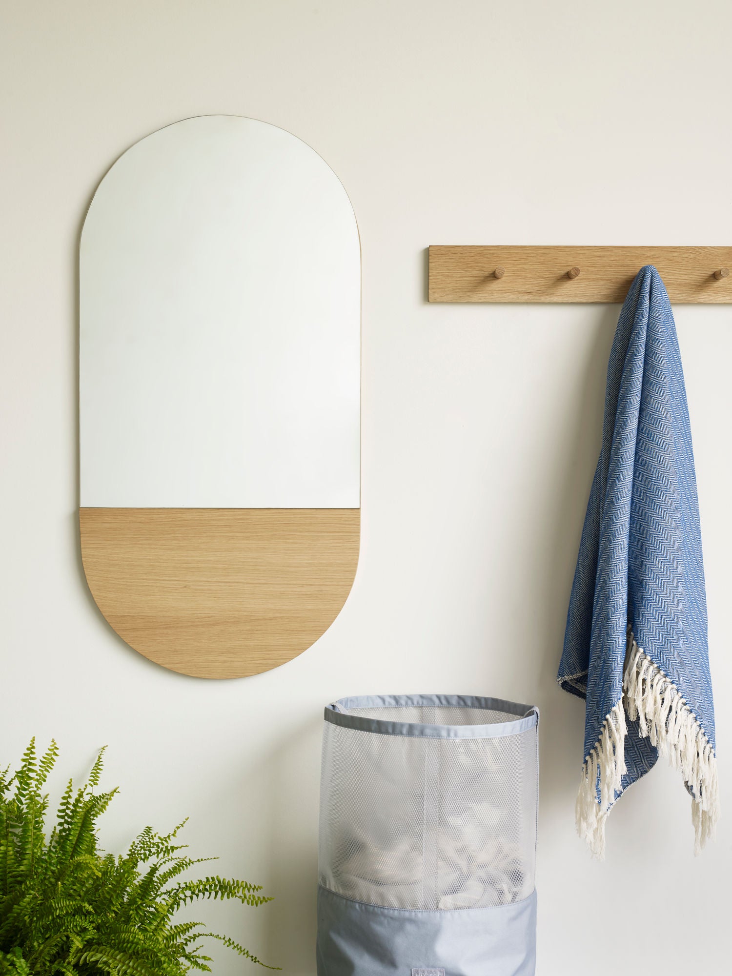 Crescent Wall Mirror Oval Nature - 50xH100cm