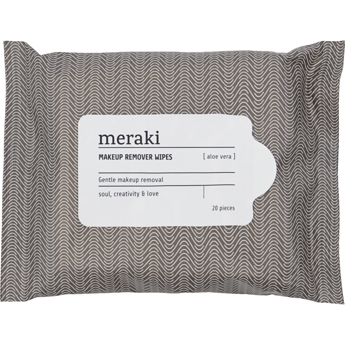 Makeup Remover Wipes, Aloe Vera, Hot Gray/White