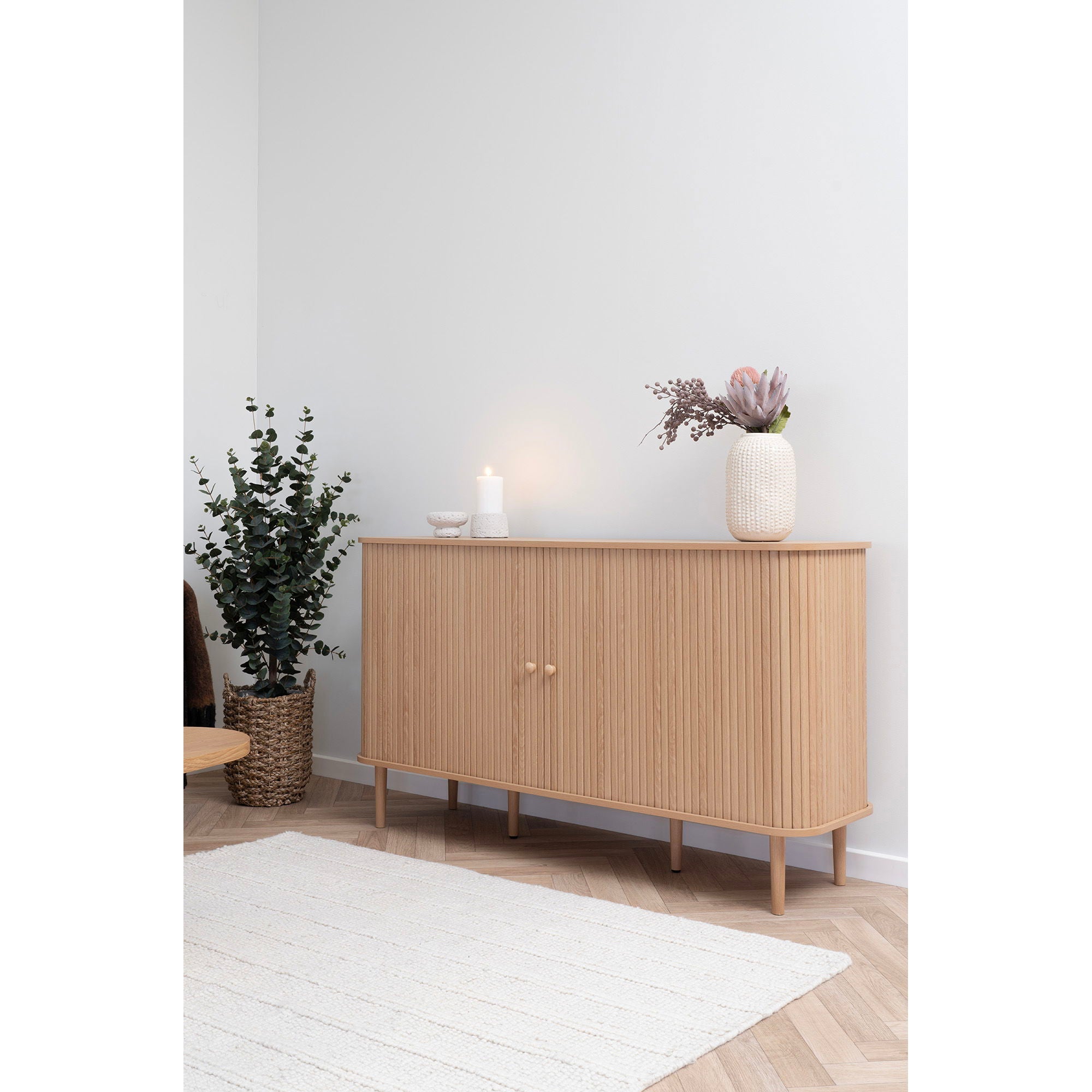 Sideboard, 2 doors, nature&lt;br&gt;140x40x79 cm