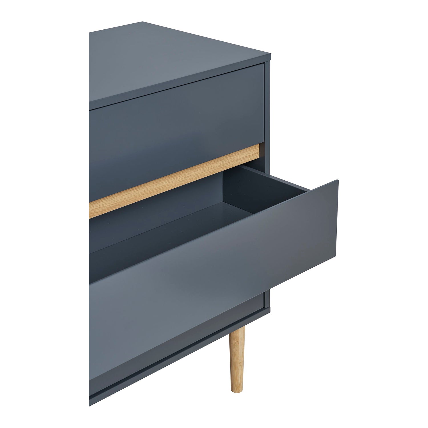 Bisley dresser - dresser, 3 drawers, painted wood, dark gray 80x40x80 cm