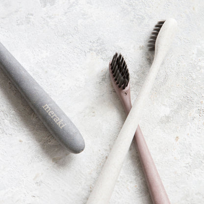 Toothbrush, gray/white/burgundy