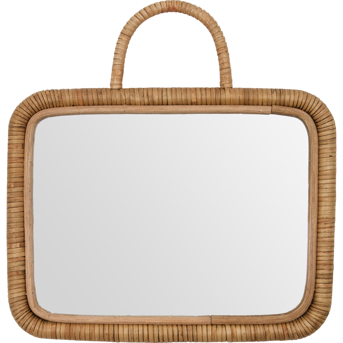 Mirror with frame, mkbaki, natural