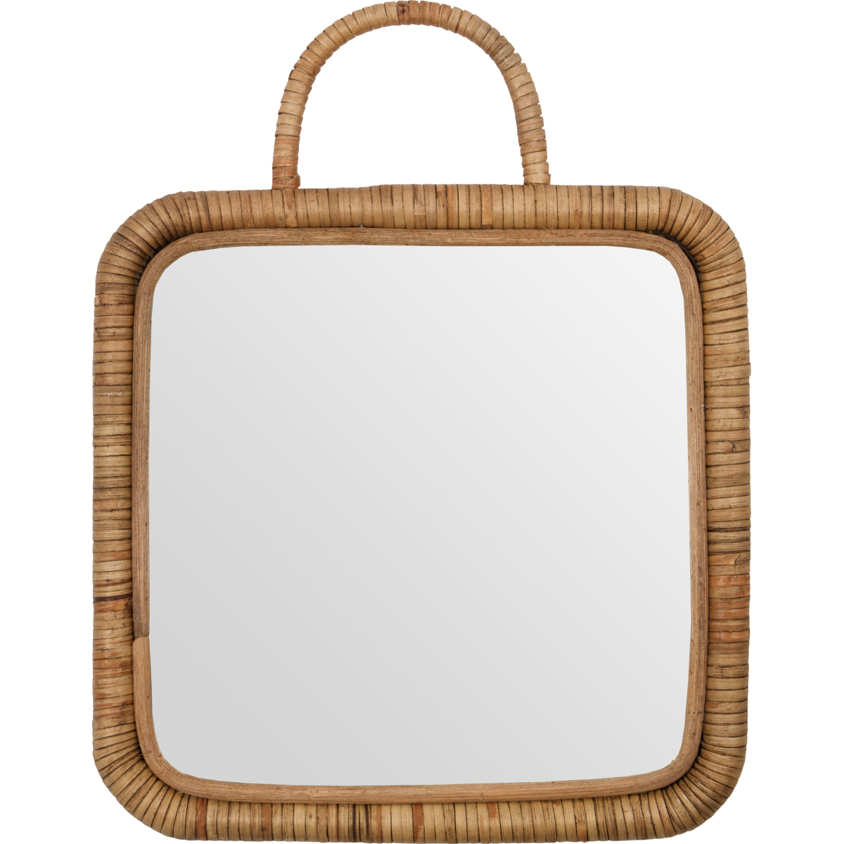 Mirror with frame, mkbaki, natural