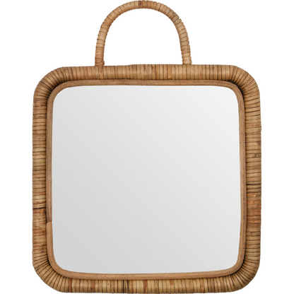 Mirror with frame, mkbaki, natural