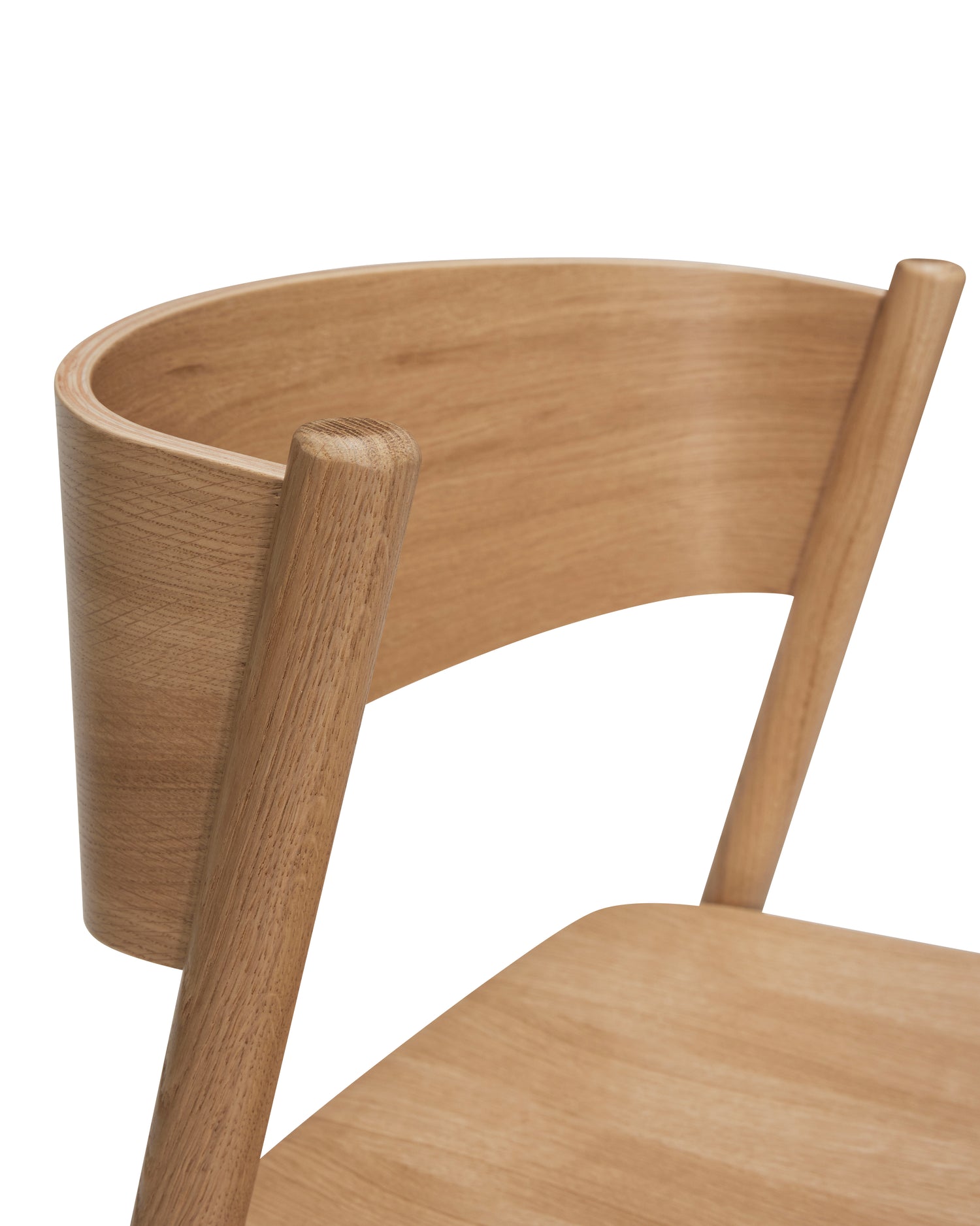 Hübsch oblique bar stool nature