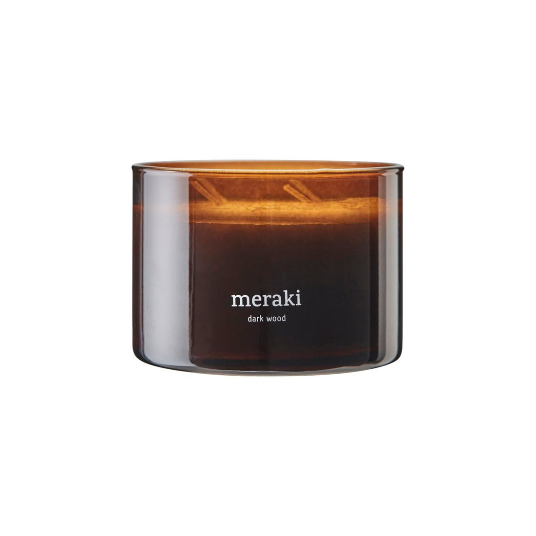 Scented candles, dark wood