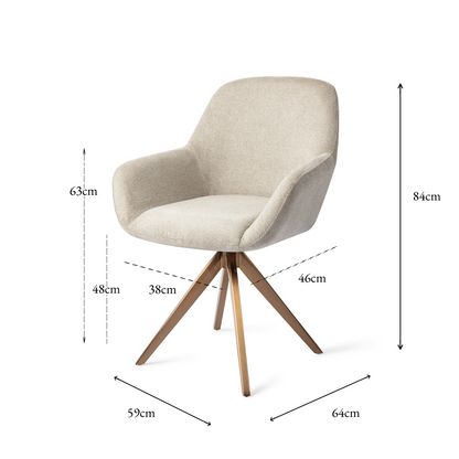 Kushi Dining Chair Ivory Ivy