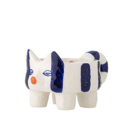 Bloomingville Caty candlestick, blue, stoneware