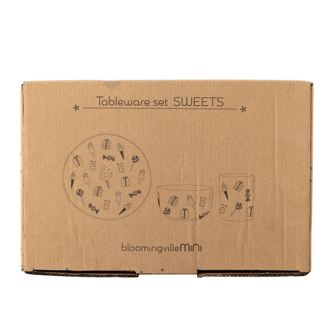 Bloomingville Mini Sweets Stud Set, Nature, Stoneware