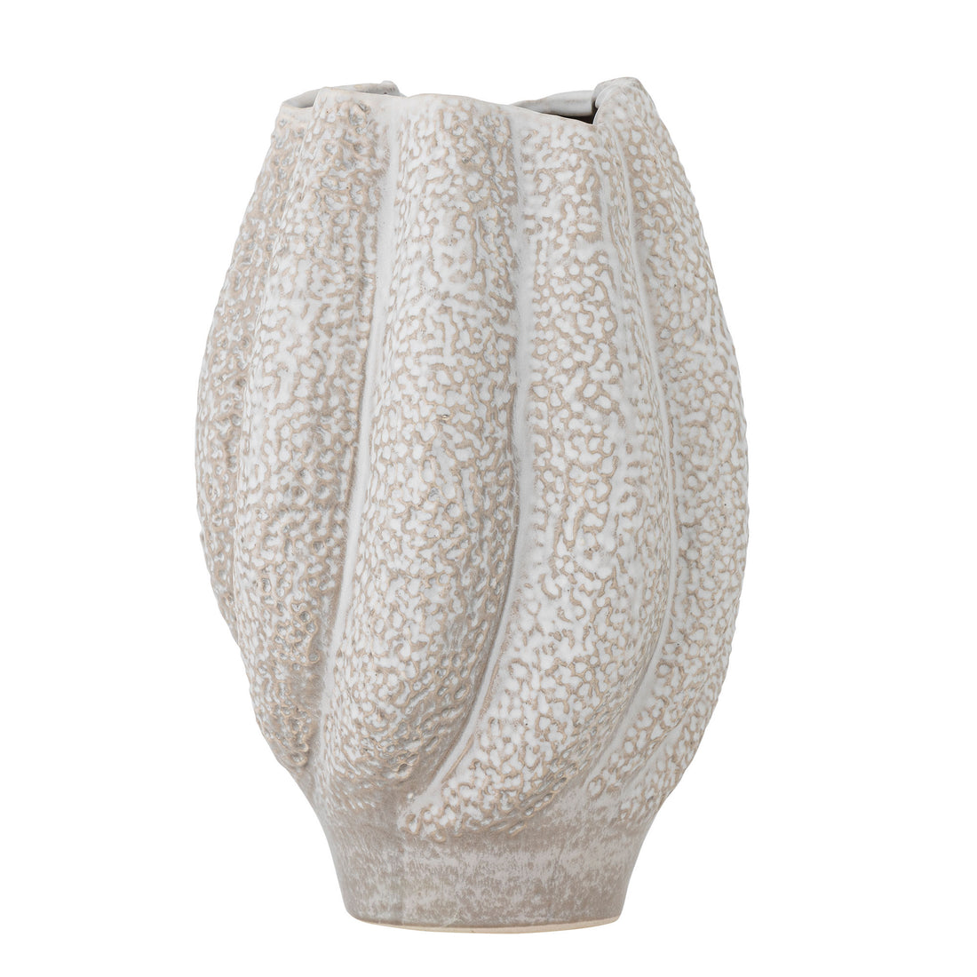 Bloomingville Cove Vase, White, Stoneware